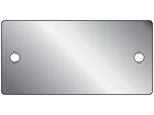 Blank stainless steel nameplate, 38mm x 77mm