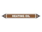 Heating oil flow marker label.