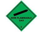 Non flammable gas 2 hazard warning diamond sign