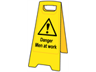 A-board, danger men at work