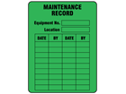 Maintenance record label