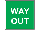 Way out safety sign.