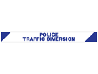 Police, traffic diversion barrier tape