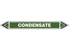 Condensate water flow marker label.