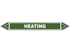 Heating flow marker label.