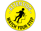 Attention watch your step floor marker