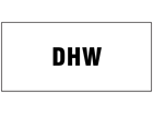 DHW pipeline identification tape.