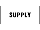 Supply pipeline identification tape.