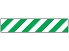 Green and white striped flagging tape