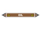 Oil flow marker label.