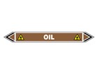 Oil flow marker label.