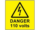 Danger 110 volts label