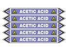 Acetic acid flow marker label.
