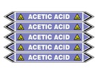 Acetic acid flow marker label.