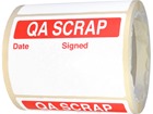 Jumbo QA Scrap Label - 250 pack