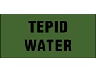 Tepid water pipeline identification tape.