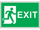 Exit, symbol facing right safety sign.