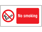 No smoking label.