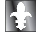 Fleur de lys window safety decal