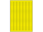 Yellow polyester laser labels, 12mm x 25mm