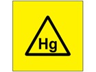 Hg (mercury) symbol label.