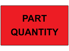 Part quantity labels