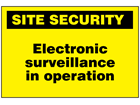 Electronic surveillance in operation sign