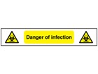 Danger of infection symbol and text safety tape.