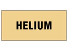 Helium pipeline identification tape.
