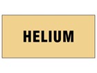 Helium pipeline identification tape.