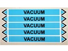 Vacuum flow marker label.