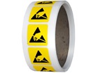 ESD Static warning symbol label.