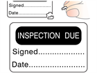 Inspection due label