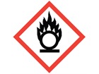 GHS oxidiser hazard label