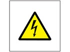 Electrical hazard symbol safety sign.