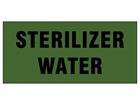 Sterilizer water pipeline identification tape.
