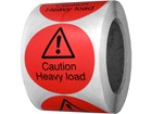 Caution Heavy load packaging label