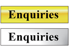 Enquiries metal doorplate