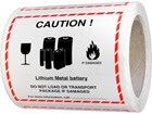 Lithium metal battery label