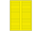 Yellow polyester laser labels, 14mm x 85mm