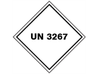 UN 3267 (Corrosive liquid, basic, organic) label.