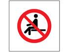 No sitting symbol safety sign.