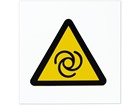 Machinery starts automatically hazard symbol safety sign.