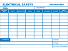 Portable appliance test record card