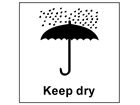 Keep dry heavy duty packaging label