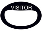 Fabric visitors badges, black