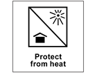 Protect from the heat heavy duty packaging label