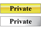 Private metal doorplate