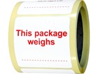 This package weighs label.