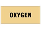Oxygen pipeline identification tape.